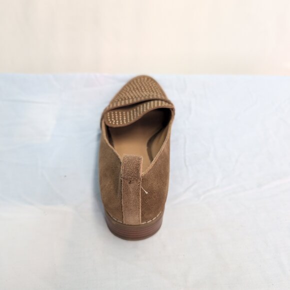 Crown Vintage Tan Suede Studded Loafers, Size 9 - Picture 5 of 10